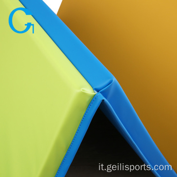 Tappetino per ginnastica pieghevole in schiuma colorata in PVC